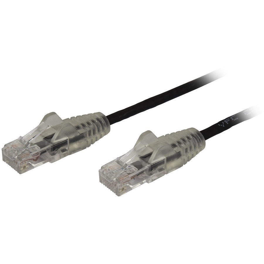 StarTech.com 6in CAT6 Cable - Slim CAT6 Patch Cord - Black Snagless RJ45 Connectors - Gigabit Ethernet Cable - 28 AWG - LSZH (N6PAT6INBKS) N6PAT6INBKS