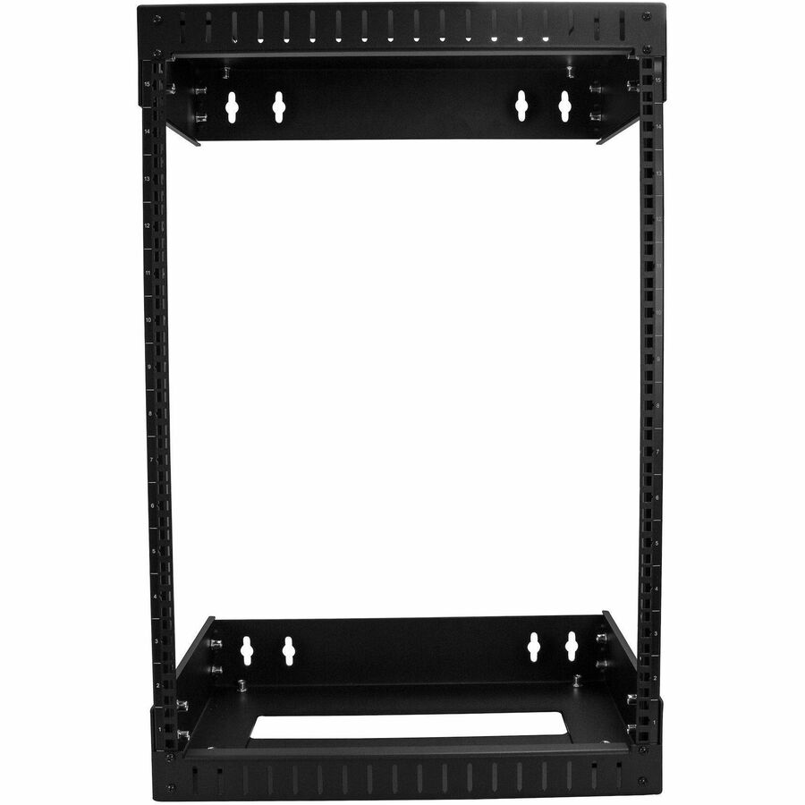 StarTech.com 2-Post 15U Heavy-Duty Wall Mount Network Rack, 19" Open Frame Server Rack with Adjustable Depth, Data Rack for IT Equipment~ RK15WALLOA