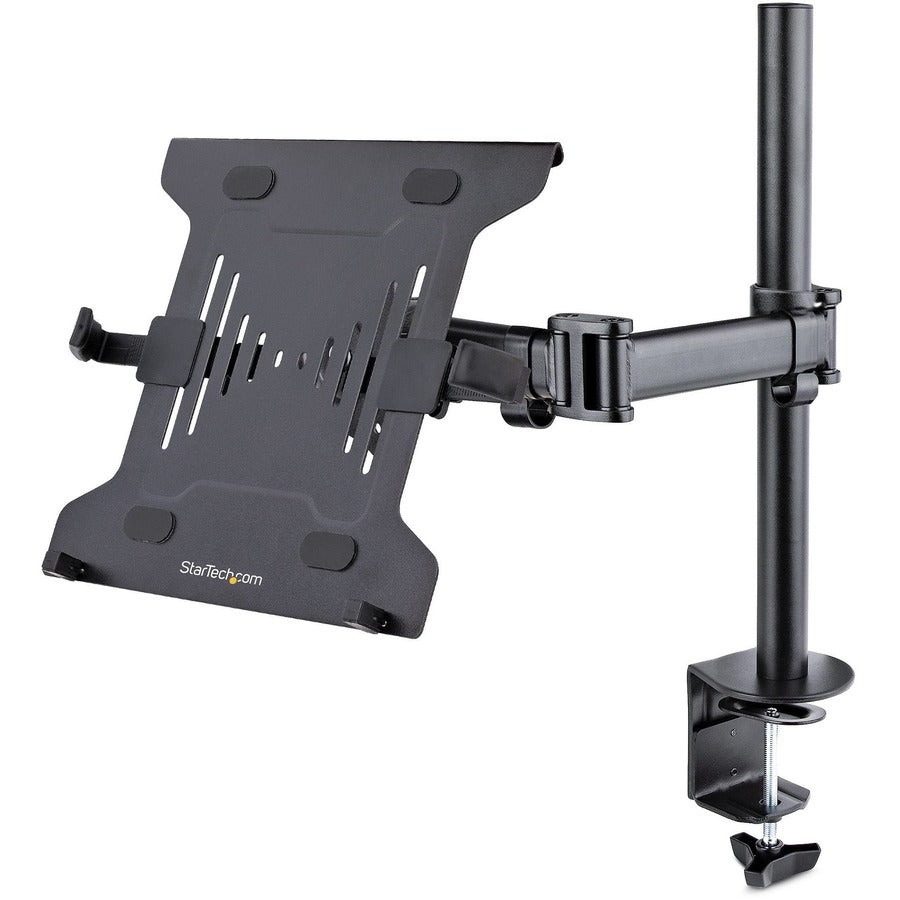 StarTech.com Laptop Desk Mount, Monitor and Laptop Arm Mount, Displays up to 34" (17.6lb/8kg), VESA Laptop Tray Arm, Clamp / Grommet A-LAPTOP-DESK-MOUNT