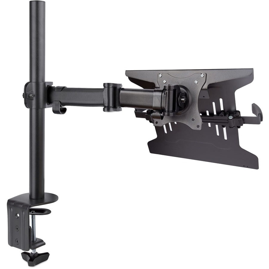 StarTech.com Laptop Desk Mount, Monitor and Laptop Arm Mount, Displays up to 34" (17.6lb/8kg), VESA Laptop Tray Arm, Clamp / Grommet A-LAPTOP-DESK-MOUNT