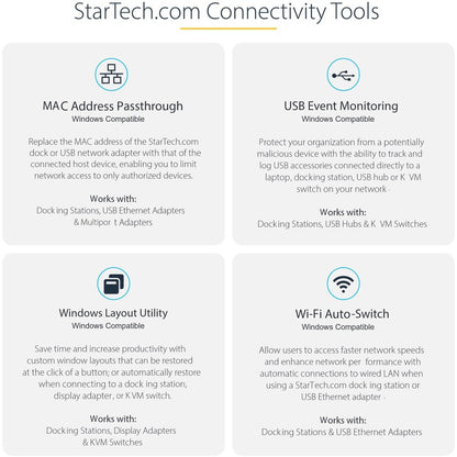 StarTech.com USB C Multiport Adapter, 4K 60Hz HDMI HDR10 Video, 3 Port 5Gbps USB-A Hub, 100W PD Pass-Through, GbE, SD/MicroSD, Mini Dock 115B-USBC-MULTIPORT