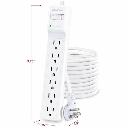 CyberPower B625 Essential 6 - Outlet Surge Protector with 1500 J Surge Suppression B625