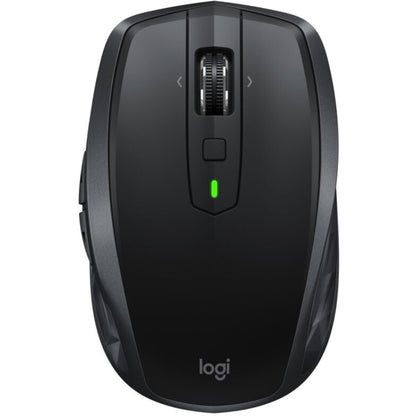 Logitech MX Anywhere 2S Wireless Mouse - Use On Any Surface, Hyper-Fast Scrolling, Rechargeable, Control Up to 3 Apple Mac and Windows Computers and Laptops (Bluetooth or USB), Black 910-005748