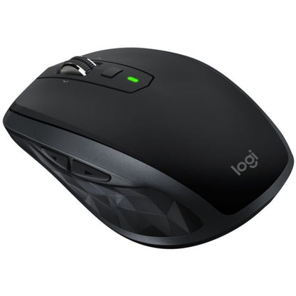 Logitech MX Anywhere 2S Wireless Mouse - Use On Any Surface, Hyper-Fast Scrolling, Rechargeable, Control Up to 3 Apple Mac and Windows Computers and Laptops (Bluetooth or USB), Black 910-005748