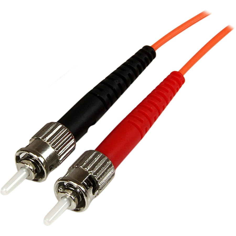 StarTech.com 1m Fiber Optic Cable - Multimode Duplex 50/125 - OFNP Plenum - LC/ST - OM2 - LC to ST Fiber Patch Cable 50FIBPLCST1