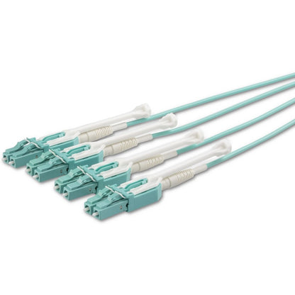 StarTech.com 5m (16.4ft) MTP(F)/PC to 4x LC/PC Duplex Breakout OM3 Multimode Fiber Optic Cable, 40G, Low Insertion Loss, Fiber Jumper Cord MPO8LCPL5M