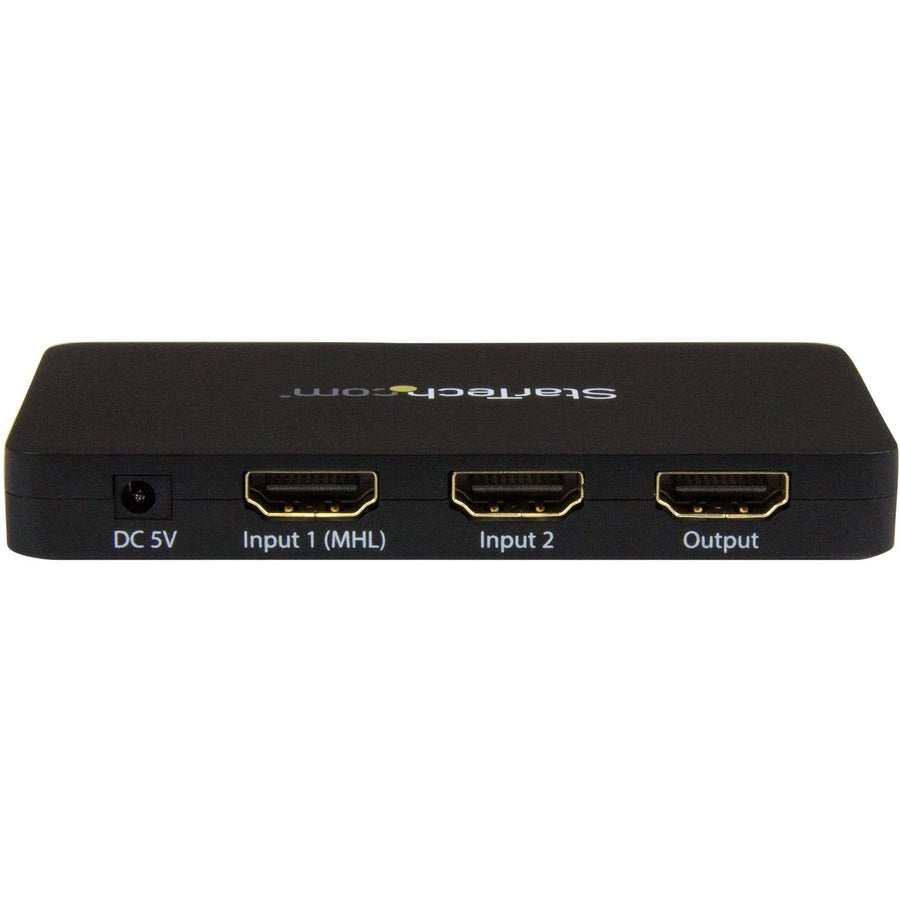 StarTech.com 2-Port HDMI Automatic Video Switch w/ Aluminum Housing and MHL Support - 4K 30Hz VS221HD4K