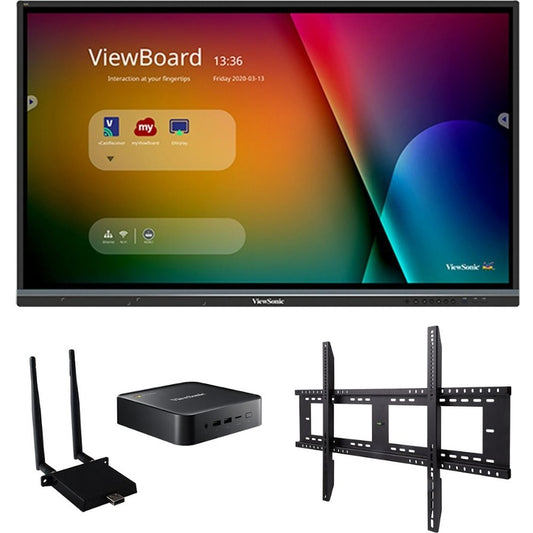 ViewSonic IFP6550-C1 - 65" ViewBoard Interactive Flat Panel Bundle with Chromebox IFP6550-C1