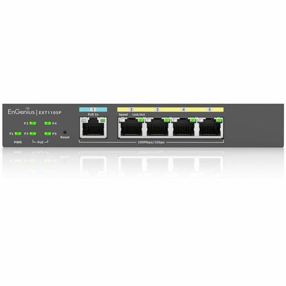 EnGenius Cloud Managed 5-Port 60W Gigabit PoE Switch Extender EXT1105P