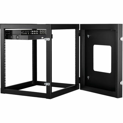 StarTech.com 4-Post 12U Hinged Wall-Mount Network Rack, 19" Open Frame Server Rack, Wall Mount Data Rack for IT Computer Equipment, TAA~ RK1219WALLOH