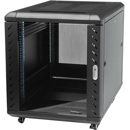 StarTech.com 4-Post 15U Server Rack Cabinet, 19" Data Rack Cabinet for Computer / IT Equipment, Home Network Rack, Half Height Server Rack RK1536BKF