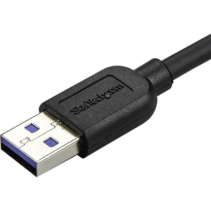 StarTech.com 2m 6 ft Slim Micro USB 3.0 (5Gbps) Cable - M/M - USB 3.0 A to Left-Angle Micro USB - USB 3.2 Gen 1 USB3AU2MLS