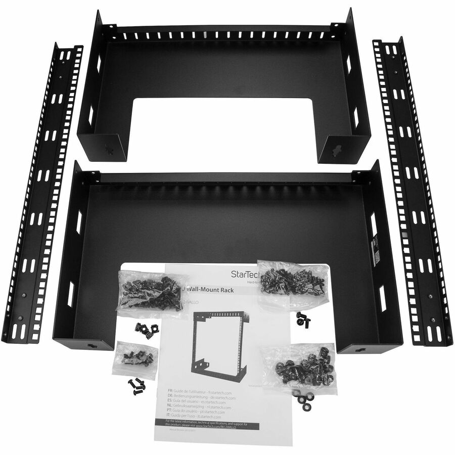 StarTech.com 2-Post 12U Heavy-Duty Wall-Mount Network Rack, 19" Open Frame Server Rack for Computer Equipment, Wall Mount Data Rack~ RK12WALLO