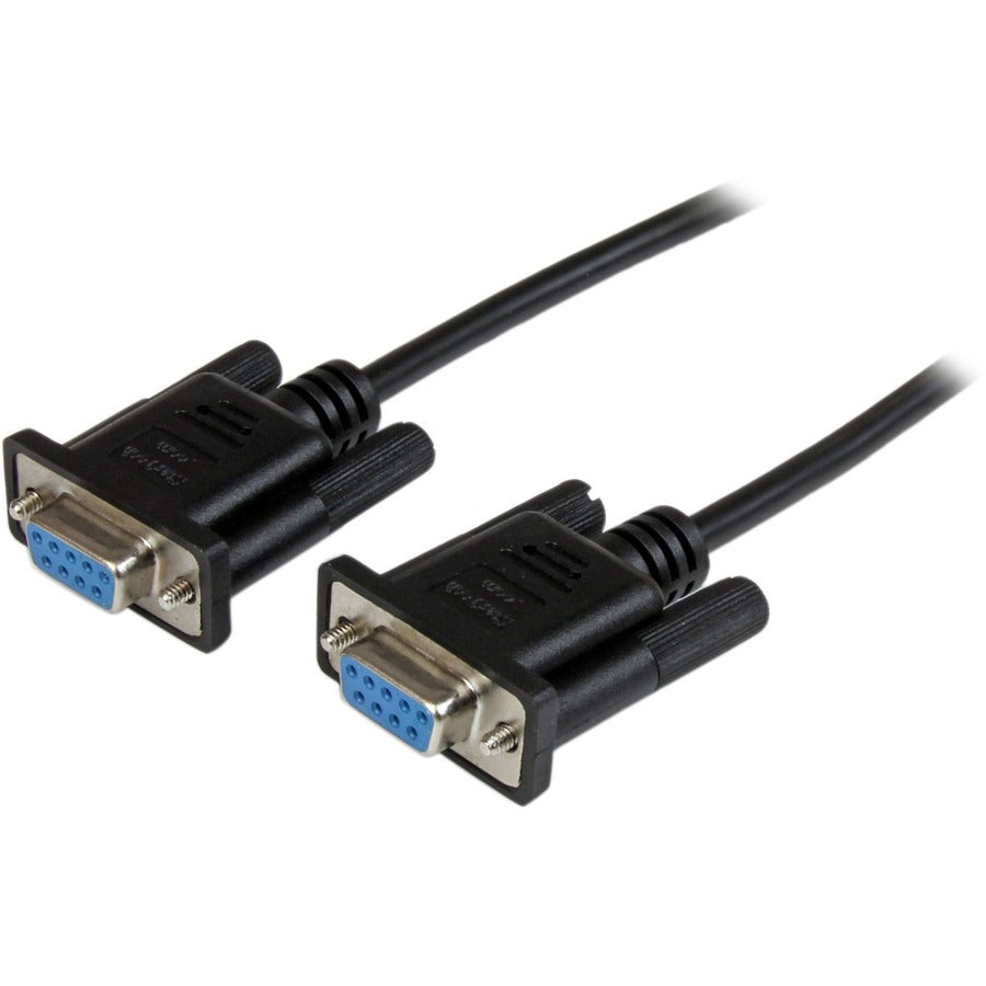 StarTech.com 2m Black DB9 RS232 Serial Null Modem Cable F/F SCNM9FF2MBK