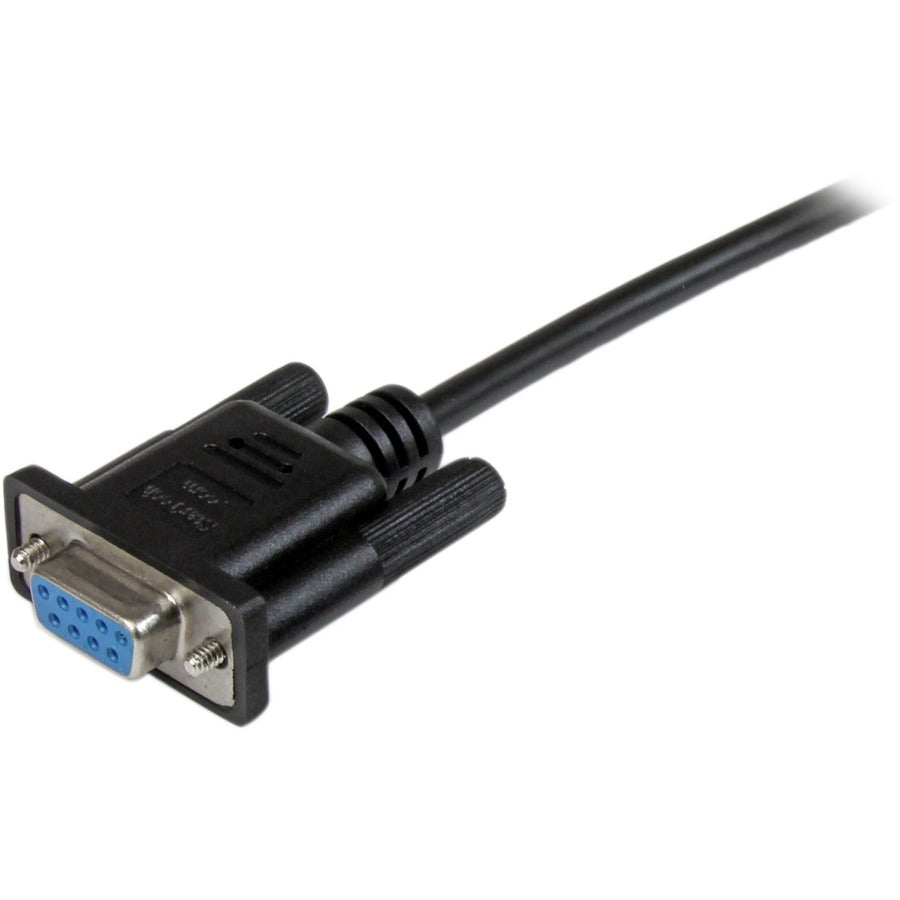 StarTech.com 2m Black DB9 RS232 Serial Null Modem Cable F/F SCNM9FF2MBK