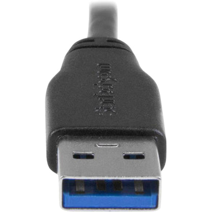 StarTech.com 2m 6 ft Slim Micro USB 3.0 (5Gbps) Cable - M/M - USB 3.0 A to Right-Angle Micro USB - USB 3.2 Gen 1 USB3AU2MRS