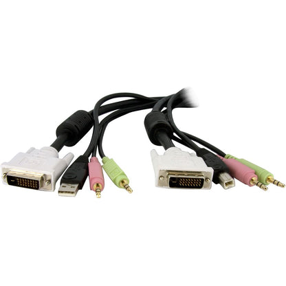 StarTech.com 6 ft 4-in-1 USB DVI KVM Switch Cable with Audio DVID4N1USB6