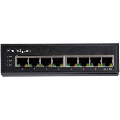 StarTech.com Industrial 8 Port Gigabit PoE Switch 30W - Power Over Ethernet Switch - GbE POE+ Network Switch - Unmanaged - IP-30 IESC1G80UP