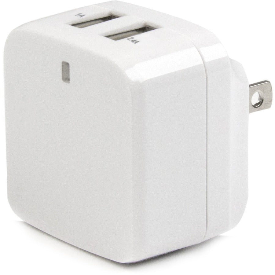 Star Tech.com Travel USB Wall Charger - 2 Port - White - Universal Travel Adapter - International Power Adapter - USB Charger USB2PACWH