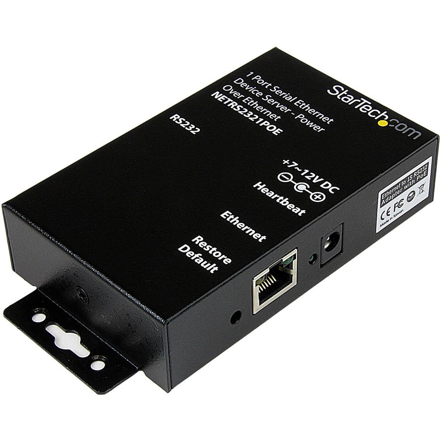 StarTech.com Serial Ethernet device server - 1 port - power over Ethernet - PoE NETRS2321POE