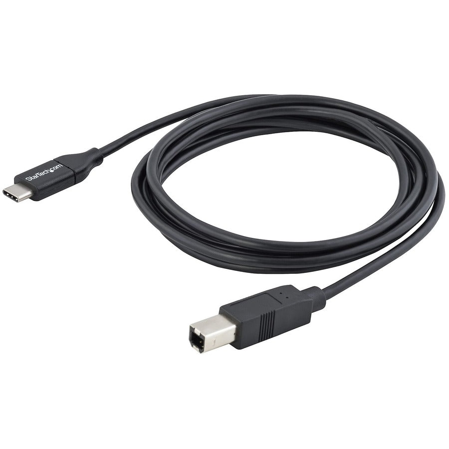 StarTech.com 2m 6 ft USB C to USB B Cable - M/M - USB 2.0 - USB Type C Printer Cable - USB 2.0 Type-C to Type-B Cable USB2CB2M