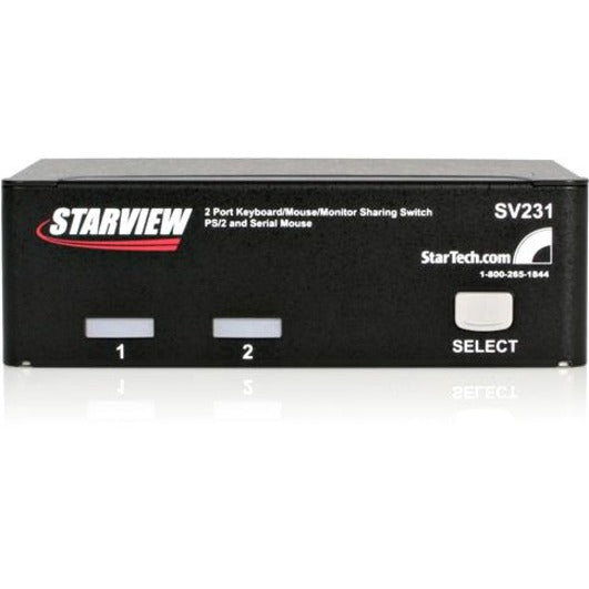 StarTech.com 2 Port Professional PS/2 KVM switch - PS/2 - 2 ports - 1 local user - 1U SV-231