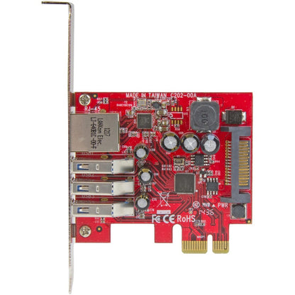 StarTech.com 3 Port PCI Express USB 3.0 Card + Gigabit Ethernet - 5Gbps PEXUSB3S3GE