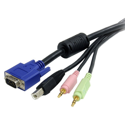 StarTech.com 6 ft 4-in-1 USB VGA KVM Switch Cable with Audio USBVGA4N1A6