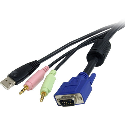 StarTech.com 6 ft 4-in-1 USB VGA KVM Switch Cable with Audio USBVGA4N1A6