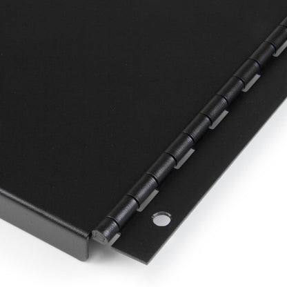 StarTech.com Blanking Panel - 4U - Hinged Rack Panel - 19in - Steel - Black - TAA Compliant - Tool-less Installation RKPNLHS4U