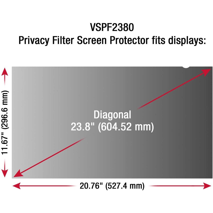 ViewSonic Privacy Filter Screen Protector Black VSPF2380