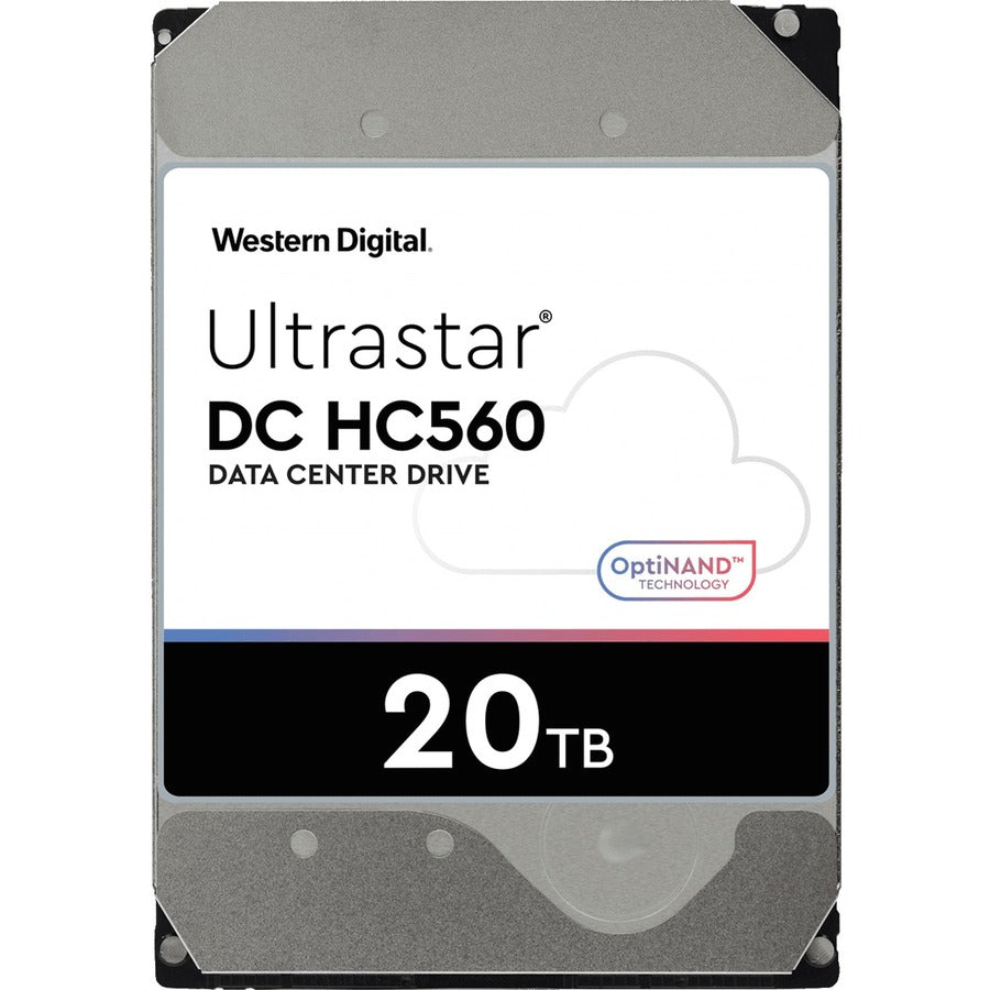 WD Ultrastar DC HC560 WUH722020ALE6L1 20 TB Hard Drive - 3.5" Internal - SATA (SATA/600) - Conventional Magnetic Recording (CMR) Method 0F38754