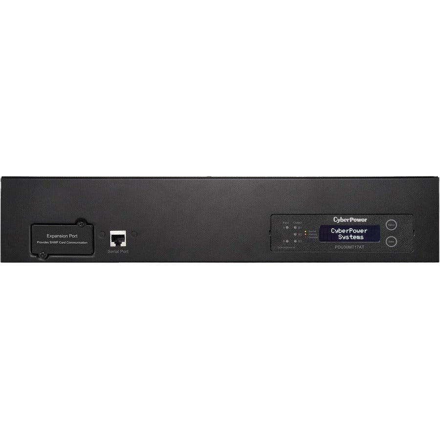 PDU ATS avec compteur CyberPower PDU30MT17AT 120 V 30 A 2U 17 prises (2) L5-30P PDU30MT17AT