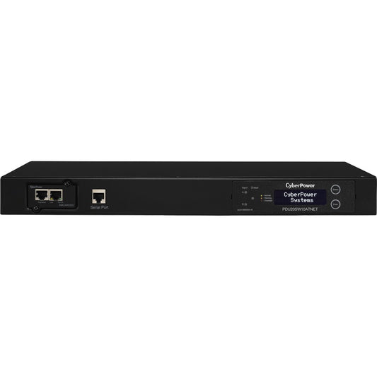 CyberPower PDU20SW10ATNET Switched ATS PDU 120V 20A 1U 10-Outlets (2) 5-20P PDU20SW10ATNET