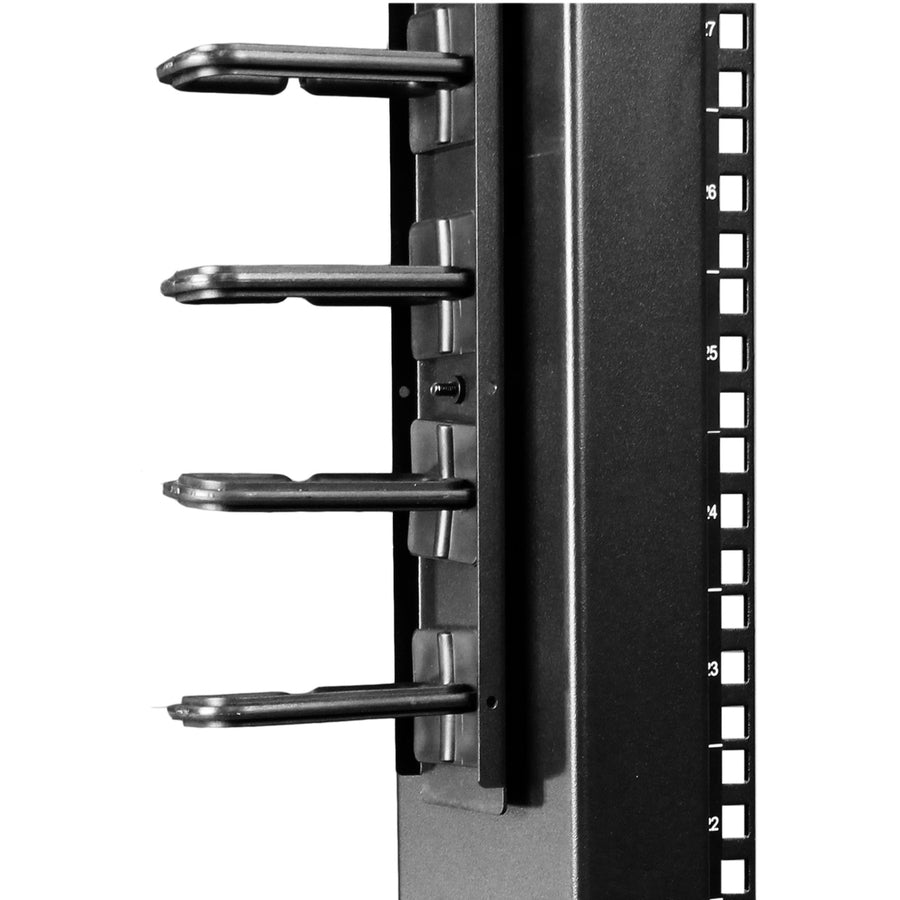 StarTech.com Vertical Cable Organizer with D-Ring Hooks - Vertical Cable Management Panel - 20U - 2.8ft. CMVER20UD