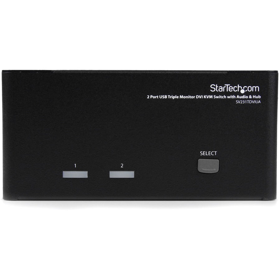 StarTech.com 2 Port Triple Monitor DVI USB KVM Switch with Audio & USB 2.0 Hub SV231TDVIUA