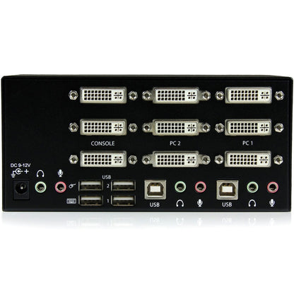 StarTech.com 2 Port Triple Monitor DVI USB KVM Switch with Audio & USB 2.0 Hub SV231TDVIUA