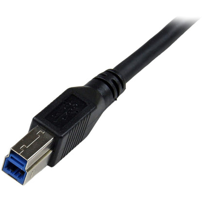 StarTech.com 1m Black SuperSpeed USB 3.0 (5Gbps) Cable - Right Angle A to B - M/M USB3SAB1MRA