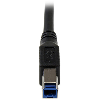 StarTech.com 1m Black SuperSpeed USB 3.0 (5Gbps) Cable - Right Angle A to B - M/M USB3SAB1MRA