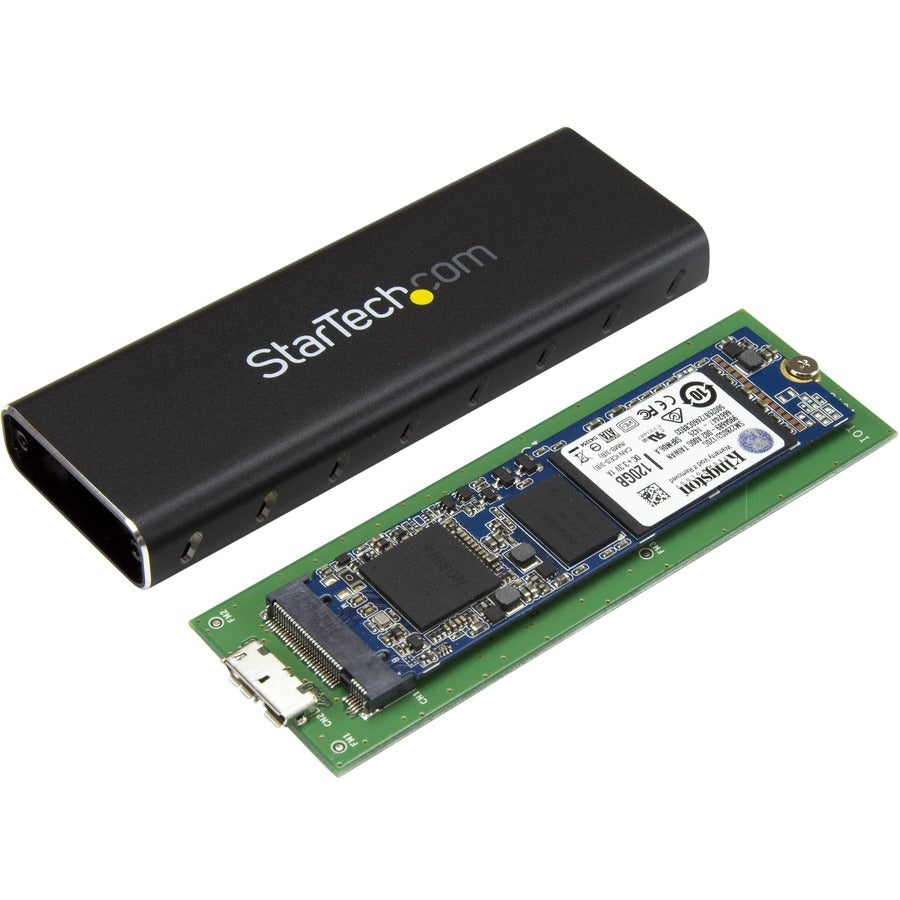 StarTech.com M.2 SSD Enclosure for M.2 SATA SSDs - USB 3.0 (5Gbps) with UASP - External M.2 SSD Enclosure - Aluminum SM2NGFFMBU33