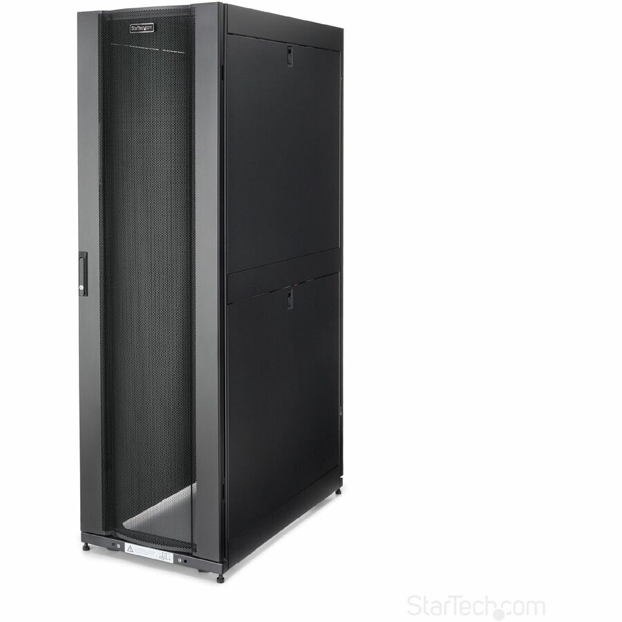 StarTech.com 4-Post 42U Server Rack Cabinet, 19" Data Rack Cabinet for Computer / IT Equipment mount, Rack Server Cabinet with Casters RK4242BK24