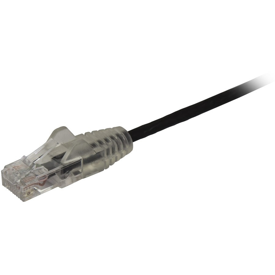 StarTech.com 3ft CAT6 Cable - Slim CAT6 Patch Cord - Black - Snagless RJ45 Connectors - Gigabit Ethernet Cable - 28 AWG - LSZH (N6PAT3BKS) N6PAT3BKS