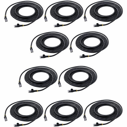 StarTech.com 15 ft. CAT6 Ethernet Cable - 10 Pack - ETL Verified - Black CAT6 Patch Cord - Snagless RJ45 Connectors - 24 AWG - UTP N6PATCH15BK10PK