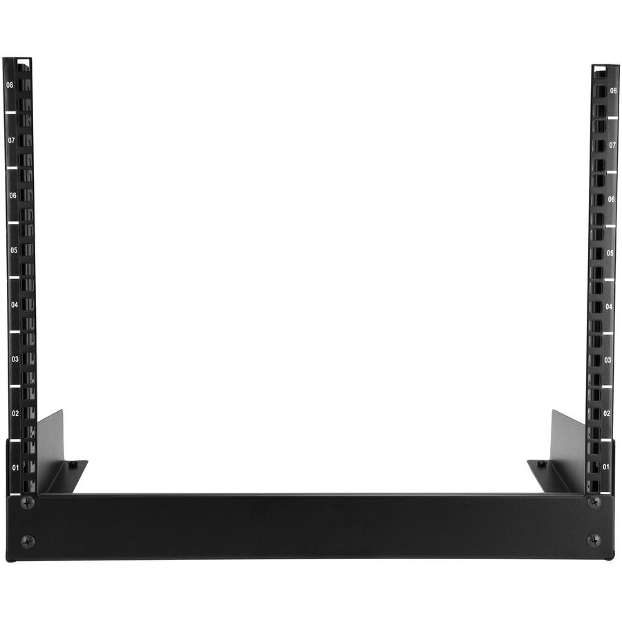 StarTech.com 2-Post 8U Desktop Server Rack, Open Frame 19in Computer Rack, Small Home/Office Rack for AV / Studio / Data / IT Equipment RK8OD