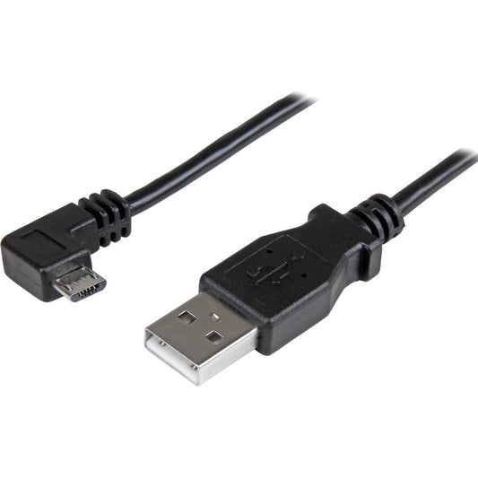 StarTech.com 2m 6 ft Right Angle Micro-USB Charge and Sync Cable M/M - USB 2.0 A to Micro USB - 24 AWG USBAUB2MRA