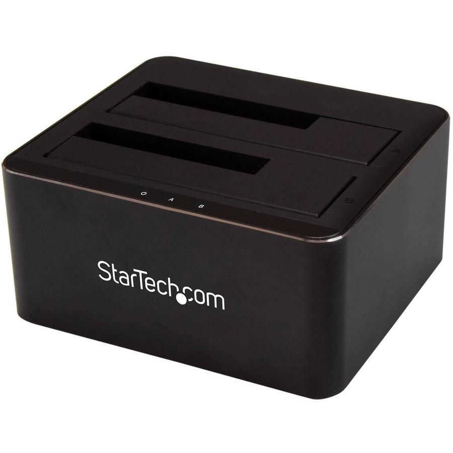 StarTech.com Dual-Bay USB 3.0 to SATA Hard Drive Docking Station, 2.5/3.5" SATA I/II/III, SSD/HDD Dock, USB Hard Drive Bays, Top-Loading SDOCK2U33V