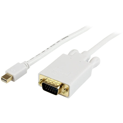 StarTech.com 3 ft Mini DisplayPort to VGAAdapter Converter Cable - mDP to VGA 1920x1200 - White MDP2VGAMM3W