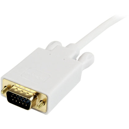 StarTech.com 3 ft Mini DisplayPort to VGAAdapter Converter Cable - mDP to VGA 1920x1200 - White MDP2VGAMM3W