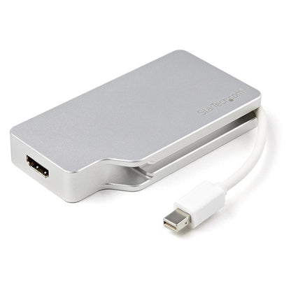 StarTech.com Aluminum Travel A/V Adapter: 3-in-1 Mini DisplayPort to VGA, DVI or HDMI - mDP Adapter - 4K MDPVGDVHD4K