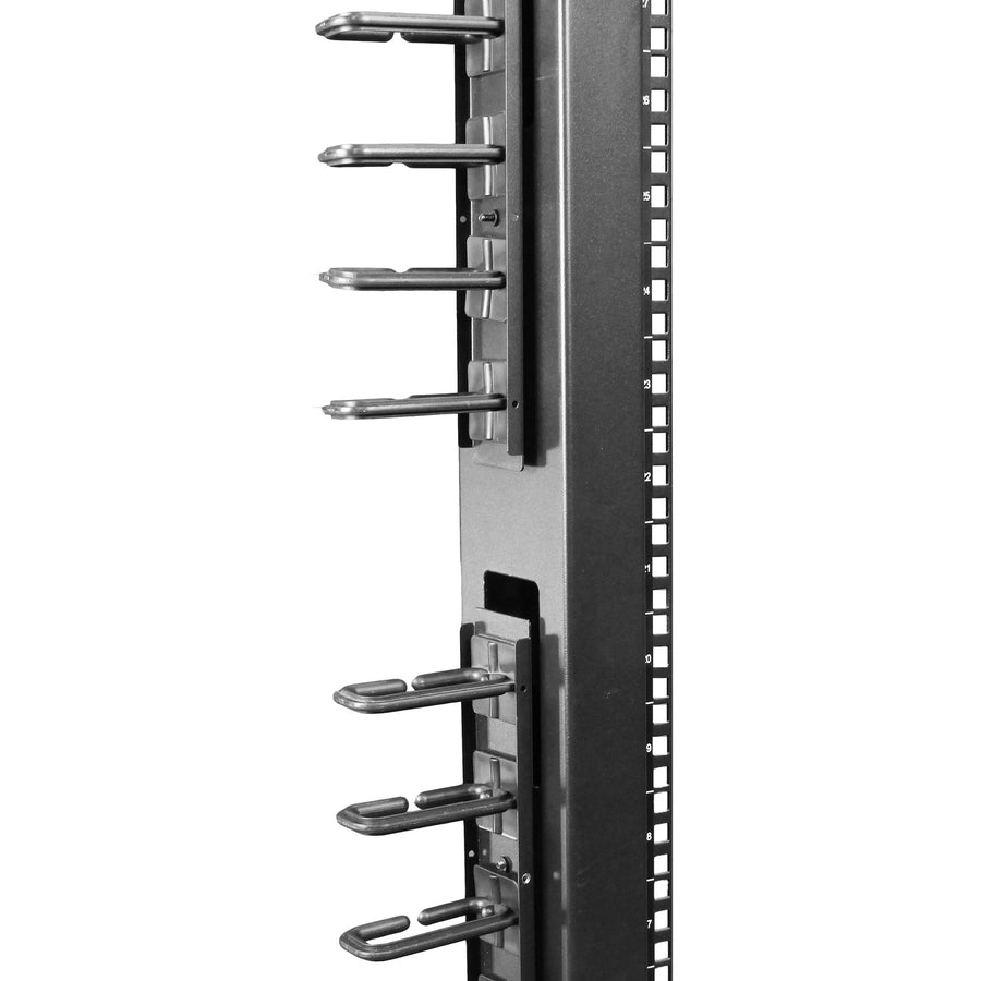 StarTech.com Vertical Cable Organizer with D-Ring Hooks - Vertical Cable Management Panel - 40U - 6 ft. CMVER40UD